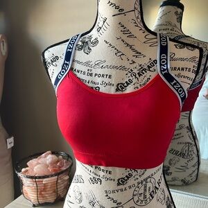 Red padded IDOD razor back sports bra New w/o tags